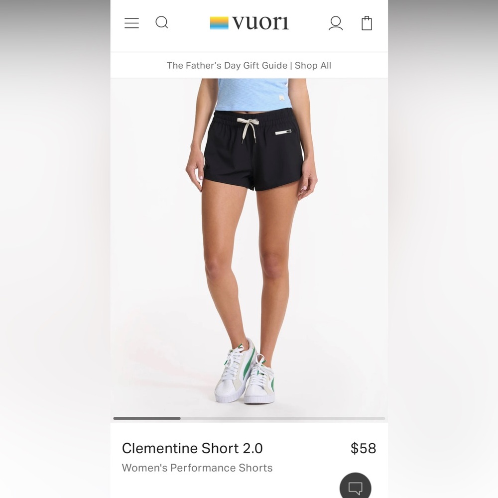 Vuori Clementine Shorts 2 inch inseam, Camo Color